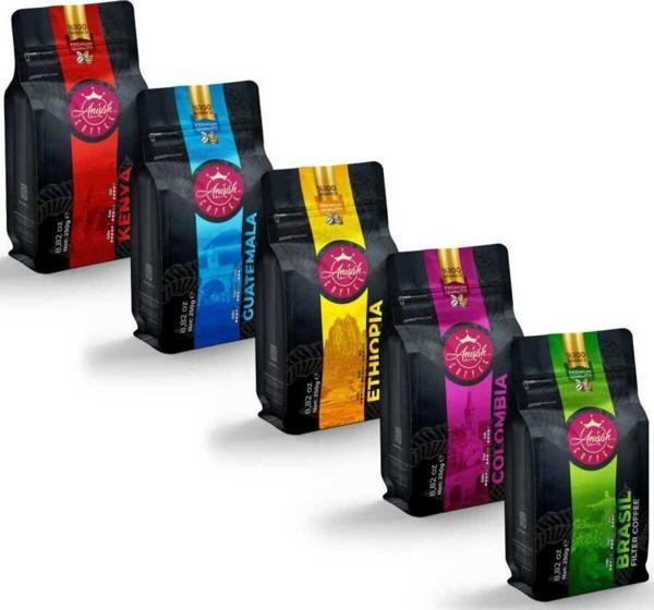 Anisah Coffee Dünya Filtre Kahve Seti 5x250 gram - Öğütülmüş - Image 1