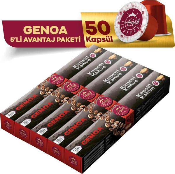 Anisah Coffee Genoa Kapsül Kahve 5'li Set 50 Adet - Image 1