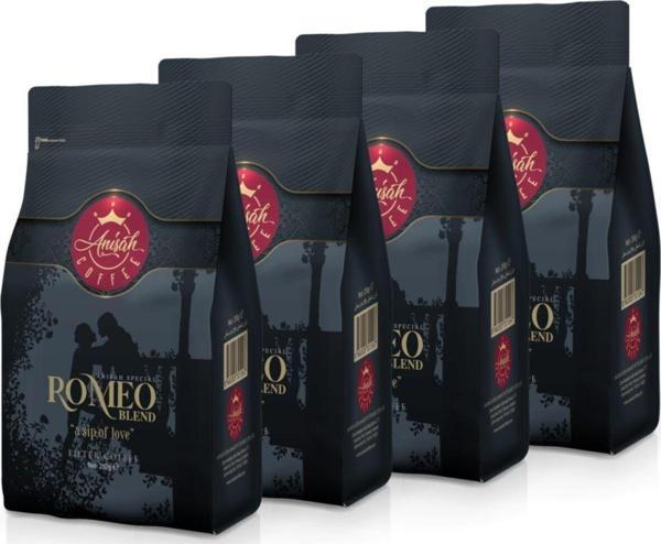 Anisah Coffee Romeo Blend Öğütülmüş Filtre Kahve 4x250 gram - Image 1