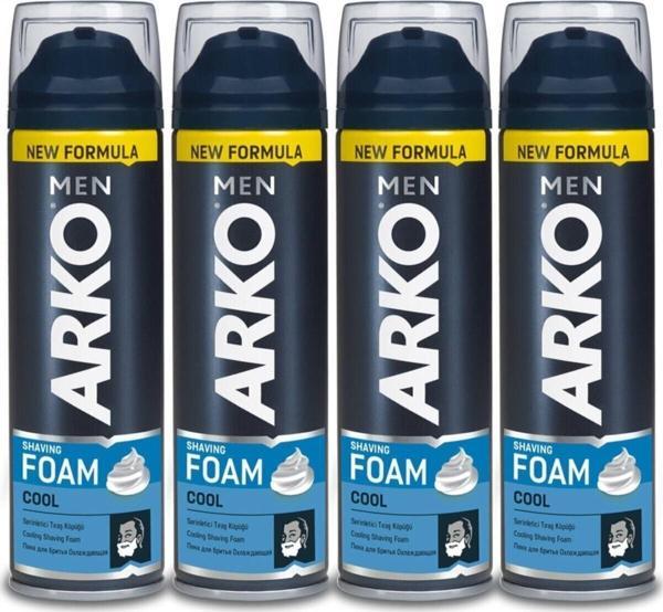 Arko Men Tıraş Köpüğü Cool 4x200ml - Image 1