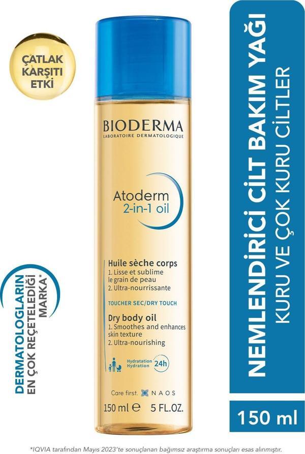 Bioderma Atoderm 2-in-1 Body Oil Hamileler İçin Çatlak Önleyici Nemlendirici Besleyici Cilt Bakım Yağı 150 ml - Image 1