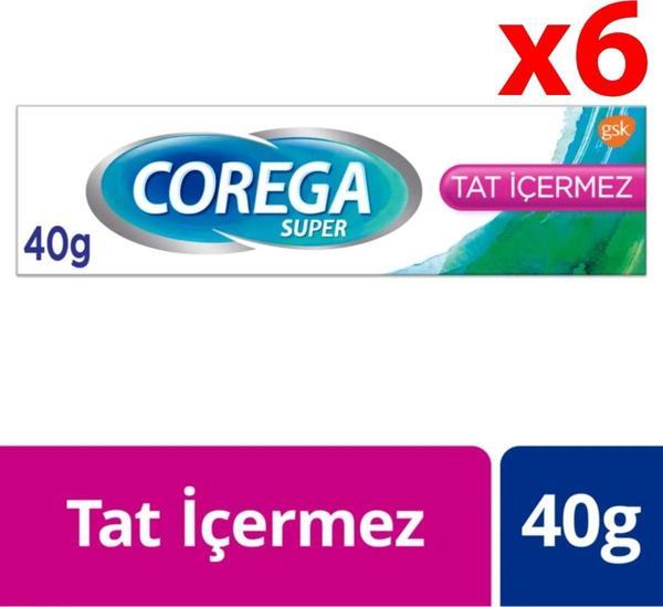 Corega Tat Içermez Protez Yapıştırıcı Krem 40gr - 6 Adet - Image 1