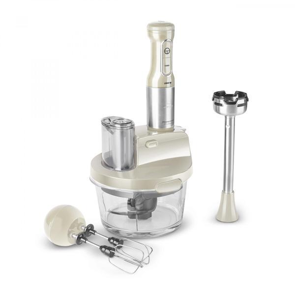 Karaca MM Prosteel 2000w Cam Mutfak Robotu Soft Cream - Inox - Image 1