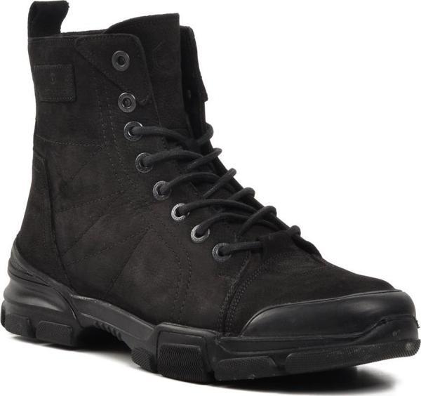 Hammer Jack 102 21520 Bonn Siyah Nubuk Fermuarlı Hakiki Deri Erkek Bot - Image 1