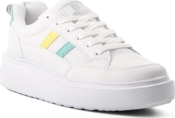 Walkway Deren-G Beyaz-Sarı-Yeşil Kadın Sneaker - Image 1
