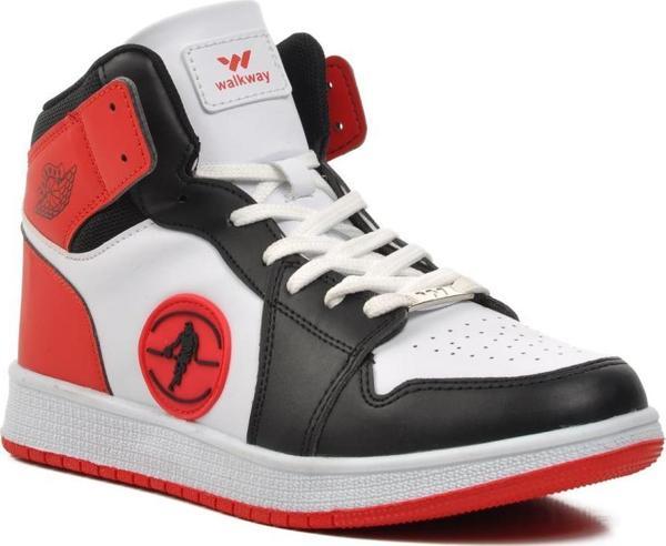 Walkway Sloga Hı Siyah-Beyaz-Kırmızı Erkek Hi Sneaker - Image 1
