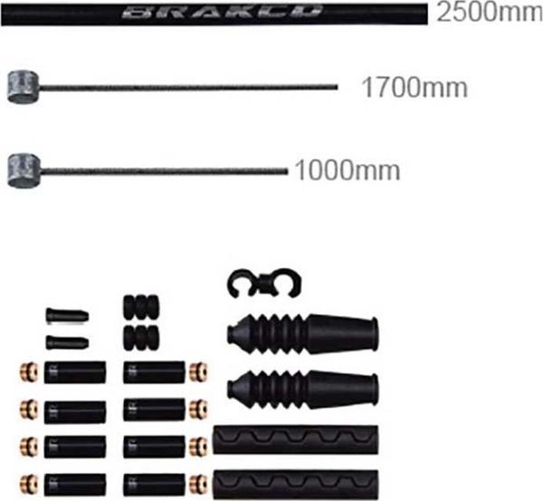 Brakco HBS-R-02 MTB City Çelik Fren Teli Teflonlu Dış Kablo Seti - Image 1
