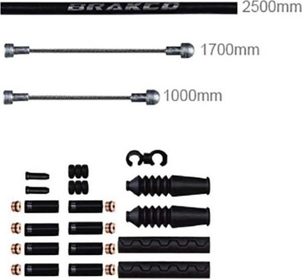 Brakco HBS-R-02 Yol Çelik Fren Teli Teflonlu Dış Kablo Seti - Image 1