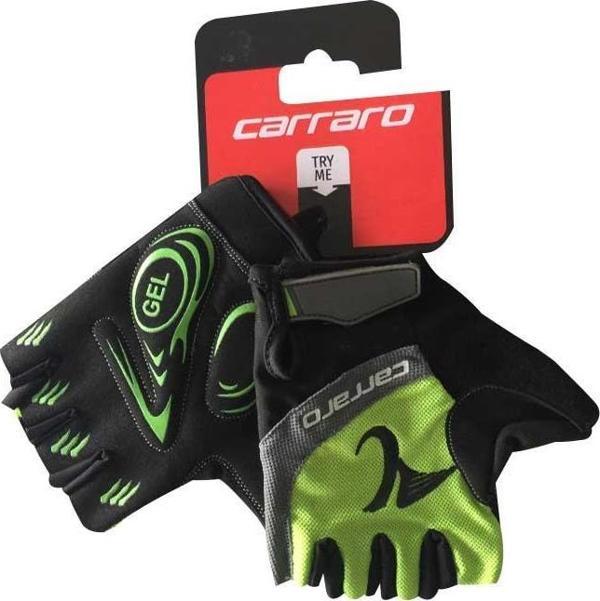 Carraro V7C Kıcsa Parmak Jelli Bisiklet Eldiveni Yeşil L - Image 1