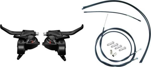 Shimano ST-EF41 3x7 Kablolu Fren Telli Kapsüllü Full Set - Image 1