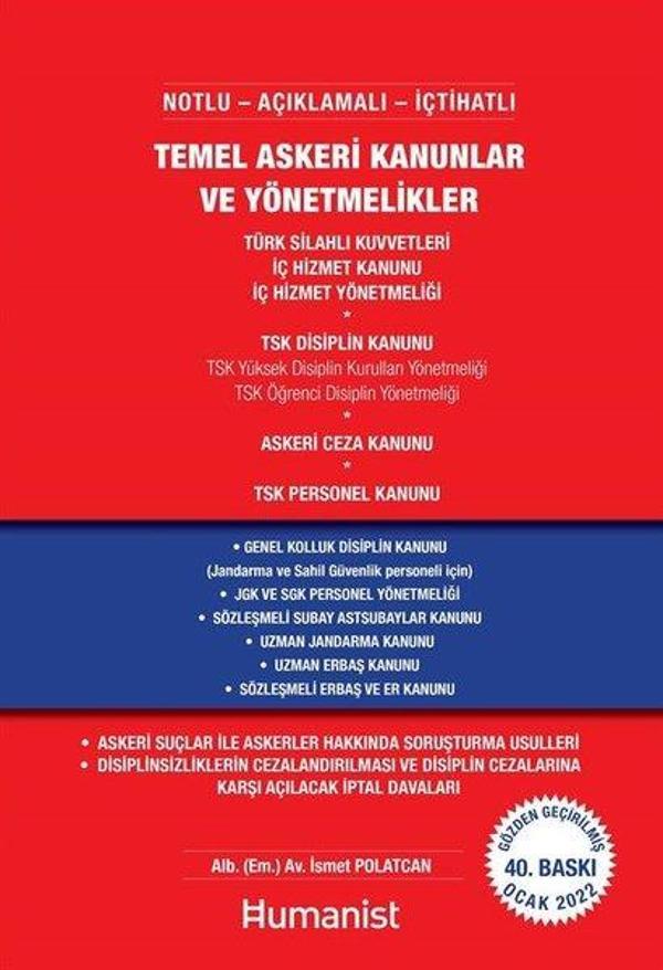 Temel Askeri Kanunlar ve Yönetmelikler - Humanist Kitap Yayıncılık - Image 1
