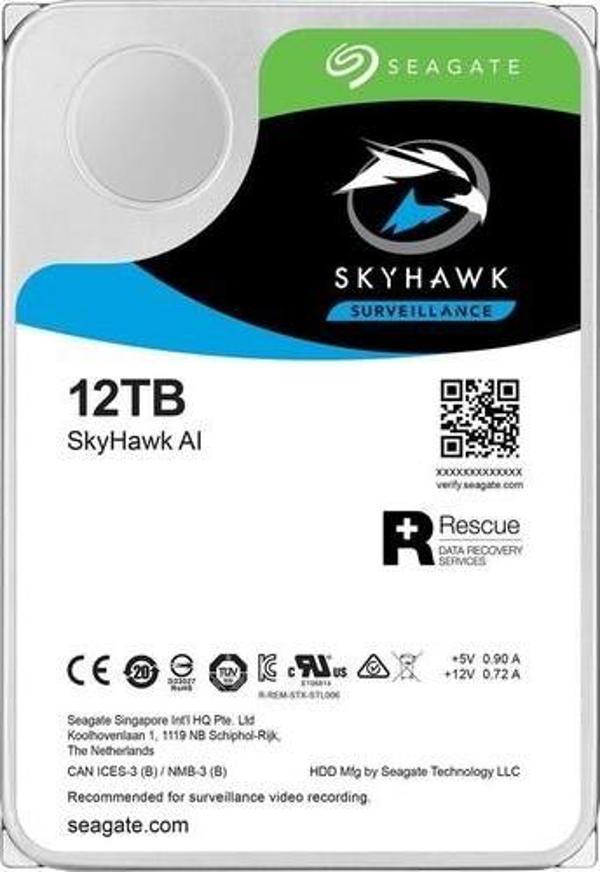 12Tb Skyhawk 3.5" 7200Rpm St12000Ve001 7-24 Harddisk - Image 1