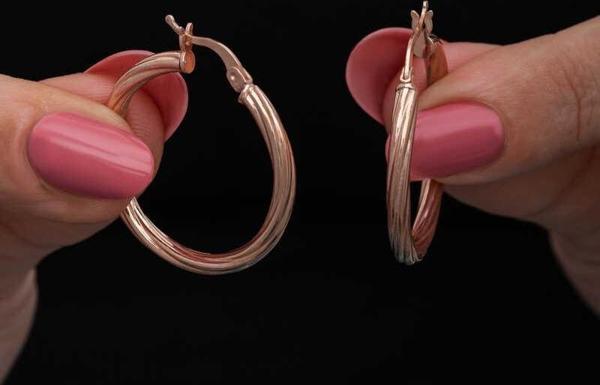 Gümüş Rose 3 mm Burgu Şarnel Küpe - Image 1