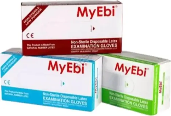 LATEKS ELDİVEN PUDRALI LARGE 100 ADET / PAKET MYEBI MARKA - Image 1