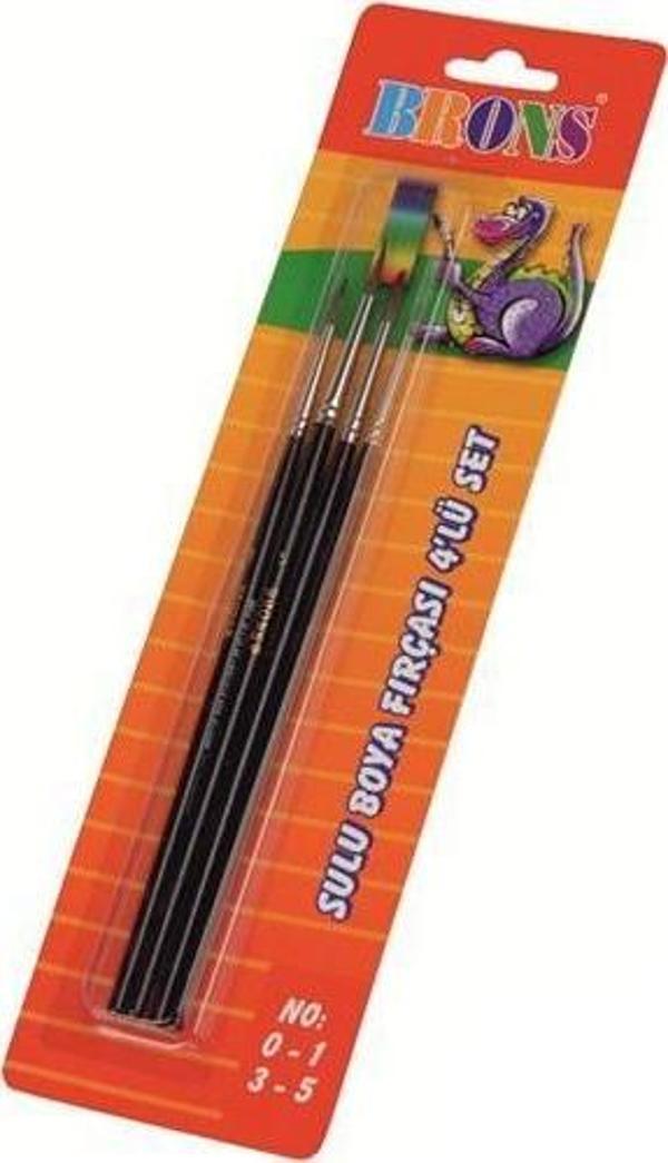 Brons Br-616 145 Serisi Suluboya Fırça Set 4'Lü  - Image 1