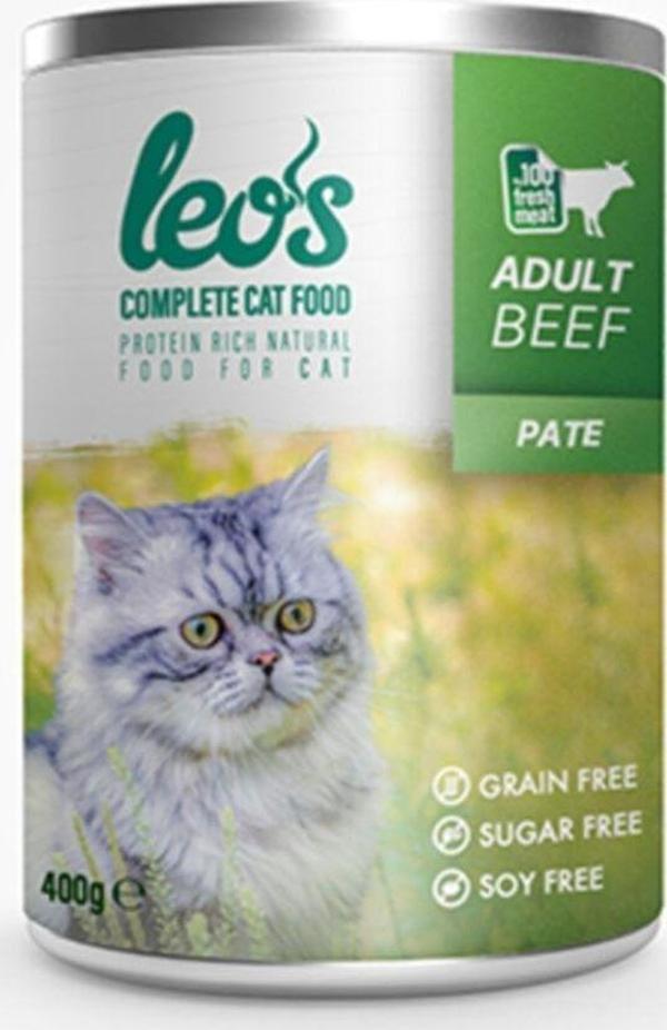 Leos Sığır Etli Pate Yetişkin Kedi Konservesi 400 Gr - Image 1