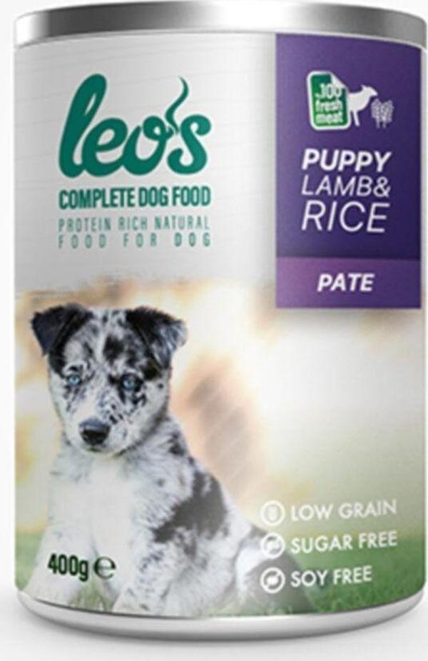 Leos Kuzu Etli ve Pirinçli Pate Yavru Köpek Konservesi 400 Gr - Image 1
