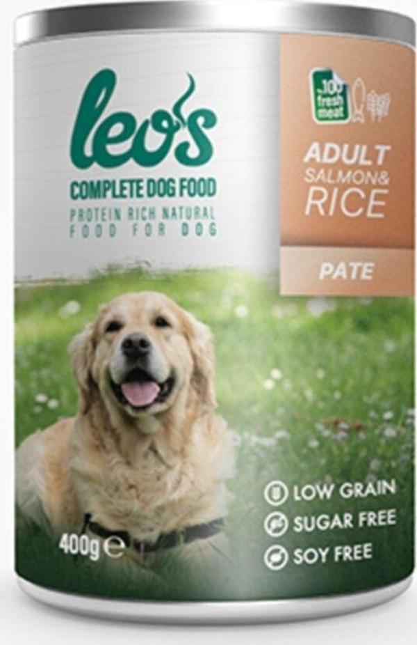 Leos Somonlu ve Pirinçli Pate Yetişkin Köpek Konservesi 400 Gr - Image 1