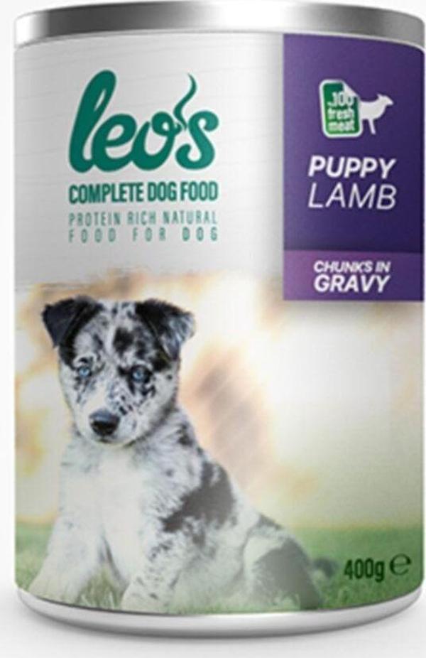 Leos Kuzu Parça Etli Soslu Yavru Köpek Konservesi 400 Gr - Image 1