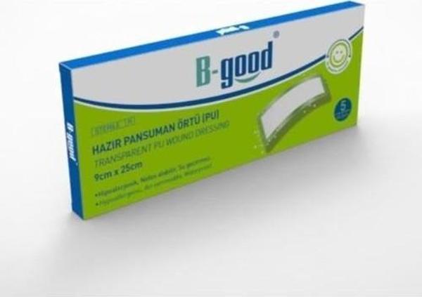 B-Good Şeffaf Yara Örtüsü 9X25 Cm 5Li Hazır Pansuman Örtü - Image 1