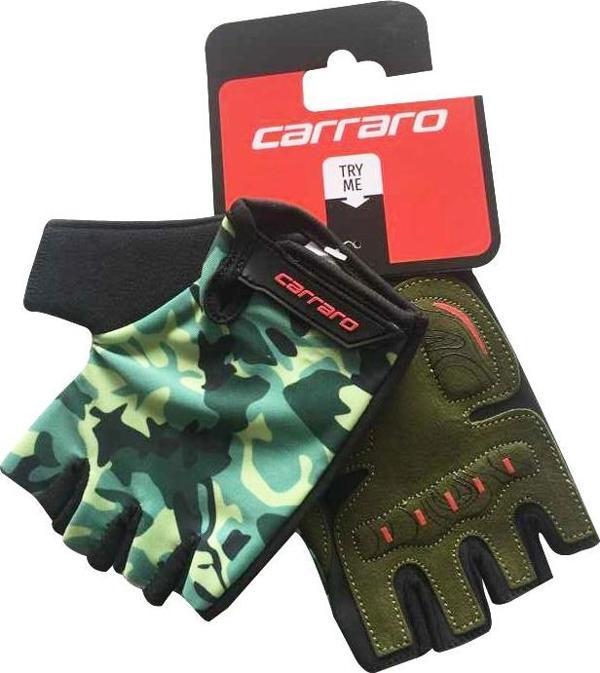 Carraro CR-2117 M Beden Yeşil Kamuflaj Bisiklet Eldiveni - Image 1