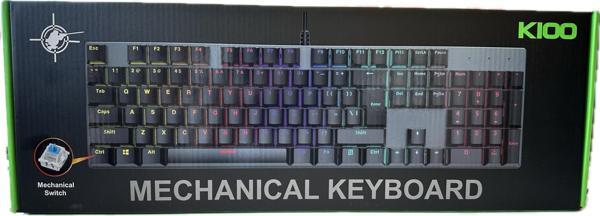 K100 Kablolu Mekanik Q Klavye RGB Led Aydınlatmalı Mekanik Gaming Klavye - Image 1