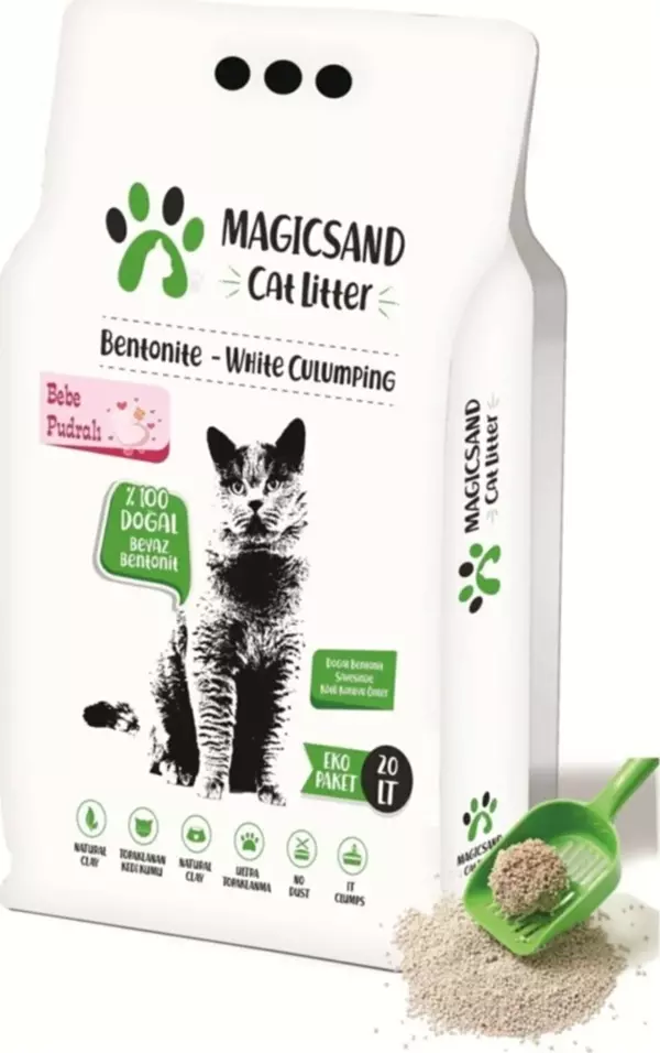 Cat Litter Bebe Pudralı Kedi Kumu Ince Taneli 20 Lt. - Image 1