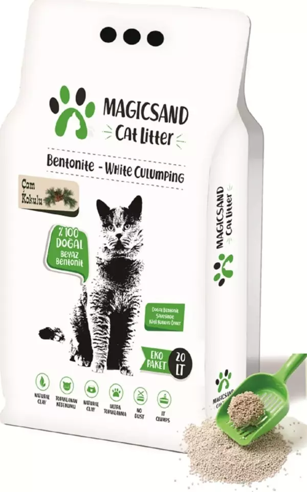 Cat Litter Çam Kokulu Kedi Kumu 20 Lt Ince Tane - Image 1