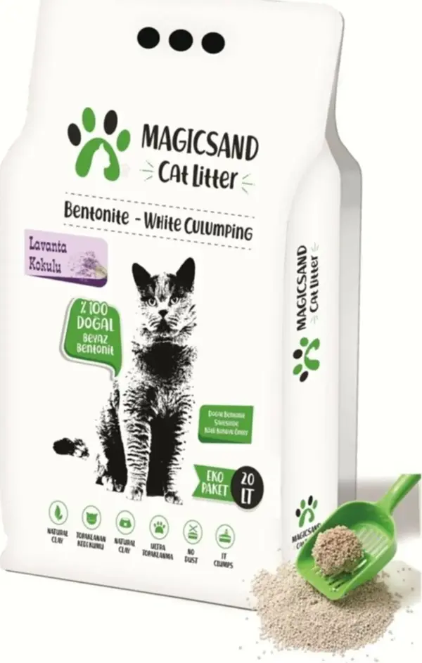 Cat Litter Lavanta Kokulu Kedi Kumu 20 Lt Kalın Taneli - Image 1
