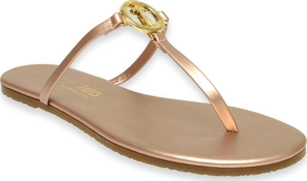 Tkees Tk-2112 Klasik Tokali Parmak Arası Bronz Kadın Terlik - Image 1