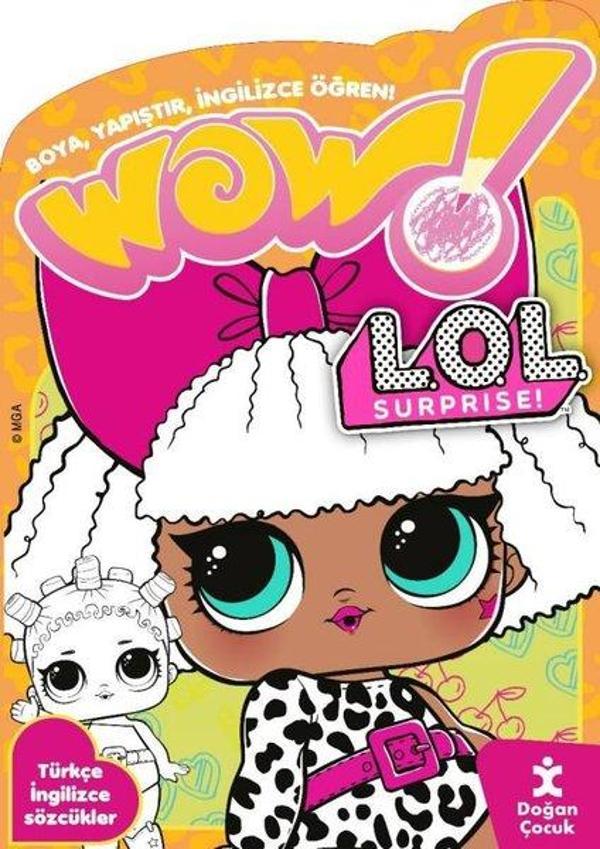 Wow! Lol Surprise! Boyama Kitabı - Boya, Yapıştır, İngilizce Öğren! Türkçe İngilizce Sözcükler - Doğan Çocuk - Image 1