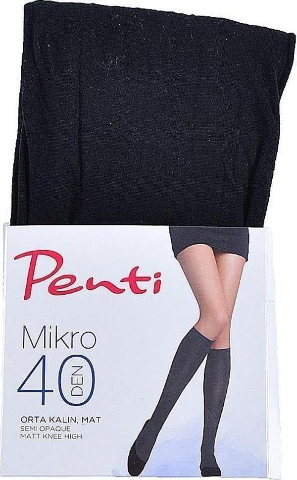 Penti Dizaltı Çorap Mikro 40 Den Mat Siyah - Image 1