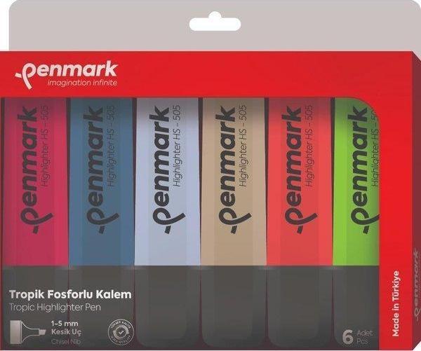 Penmark FOSFORLU KALEM 6 LI ASETAT KARIŞIK RENK TROPİK - Image 1