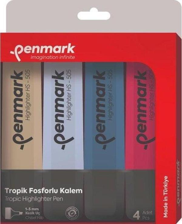 Penmark FOSFORLU KALEM 4 LÜ ASETAT KARIŞIK RENK TROPİK - Image 1