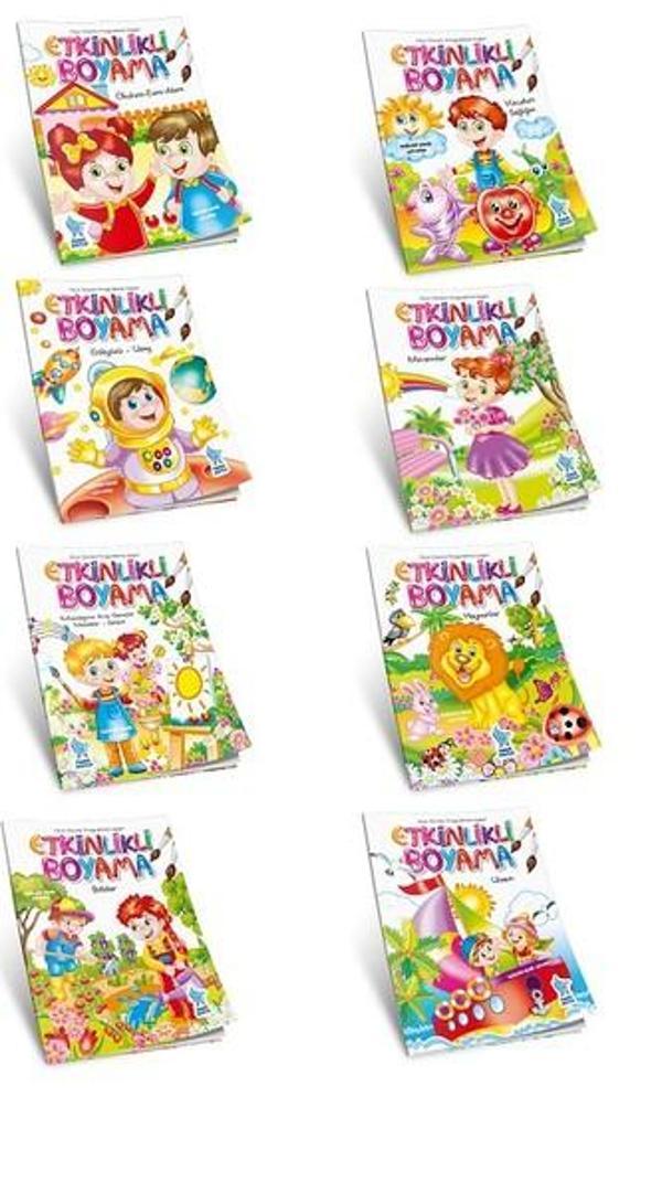 Etkinlikli Boyama-8 Kitap Takım - Damla Yayınevi - Image 1