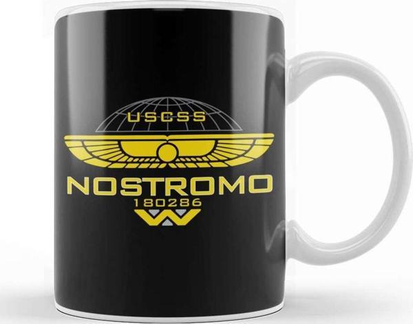 Baskı Dükkanı Nostromo Weyland Logo Alien Kupa Bardak Porselen - Image 1