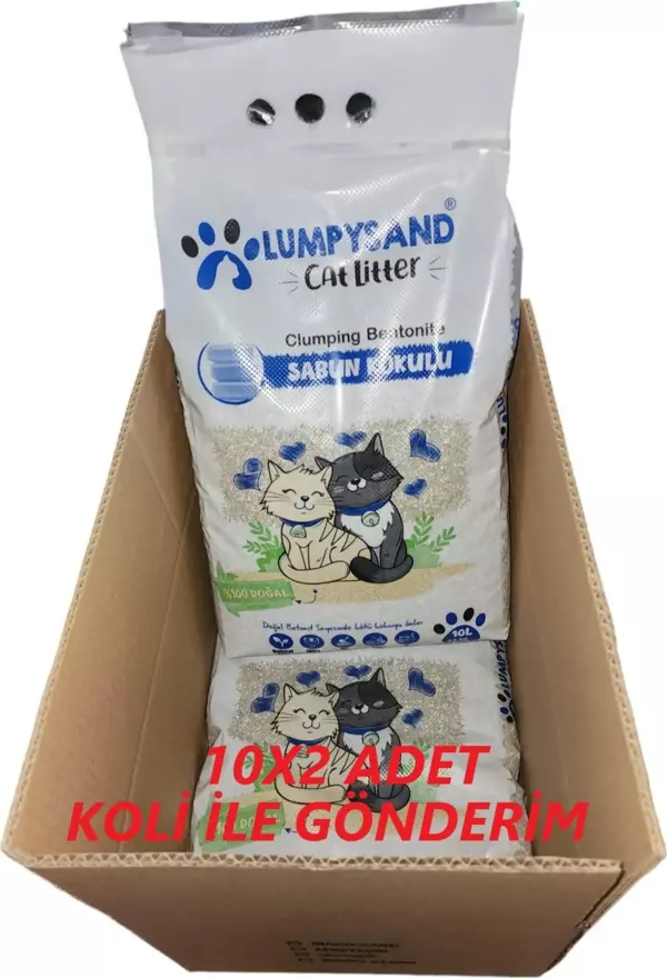 Lumpysand Sabun kokulu grey white bentonit 10*2 adet - Image 1