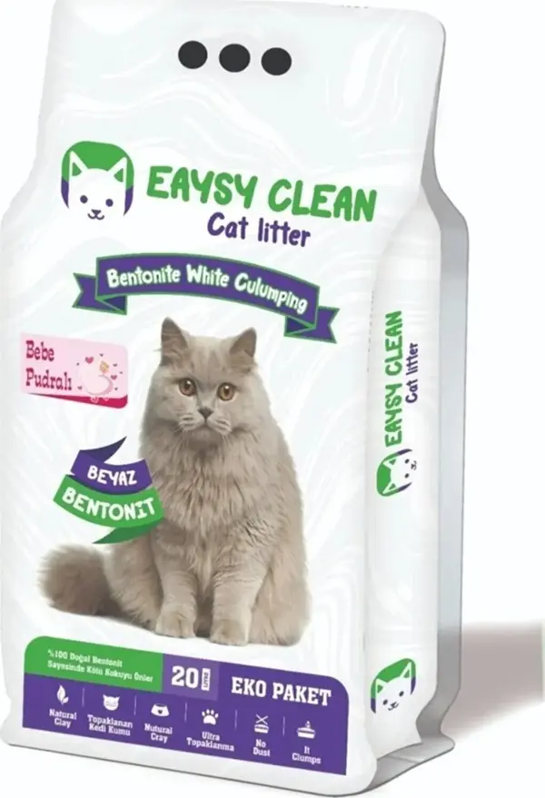 Mükemmel Bebe Pudralı (İNCE TANELİ) Kedi Kumu 20 L - Image 1