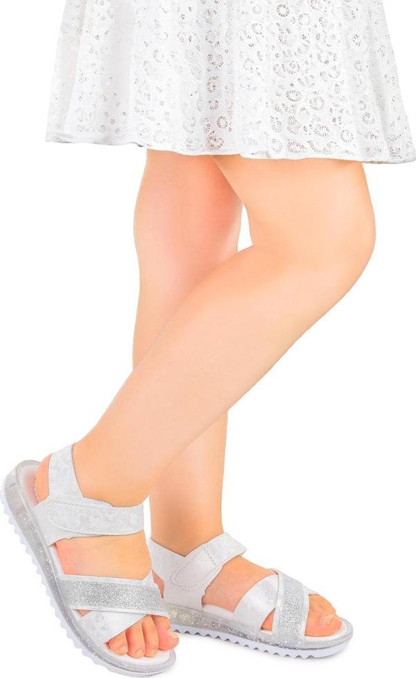 Kiko Kids Kız Çocuk Sandalet Arz 2349 Beyaz - Image 1