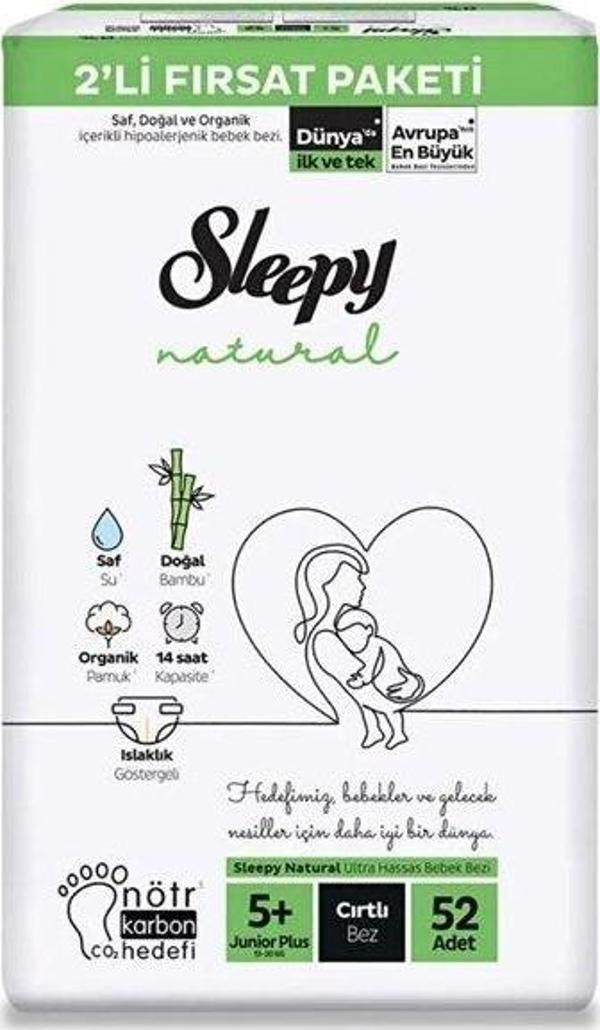 Sleepy Natural 2'li Fırsat Paketi 5+ Numara Junior+ 52 Adet - Image 1