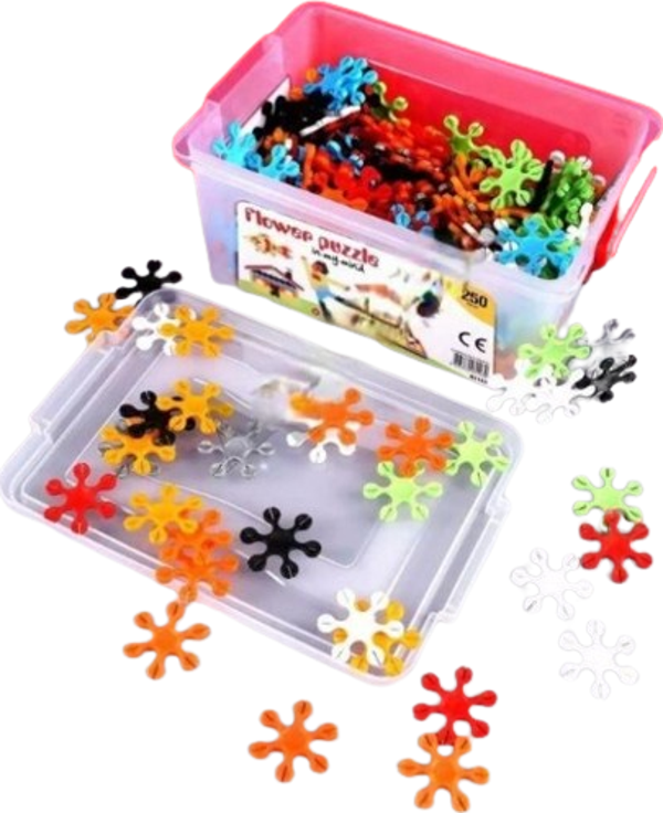 Eğitici Çiçek Puzzle Şekil Tasarım Set 250 Parça Oyuncak Mozaik Çiçek Puzzle - Image 1