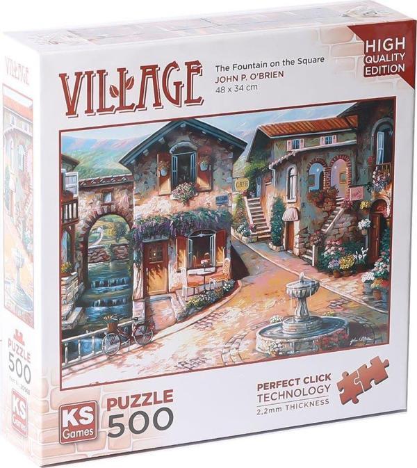 Ks Games Puzzle 500 Parça The Fountain On The Square 20068 - Image 1