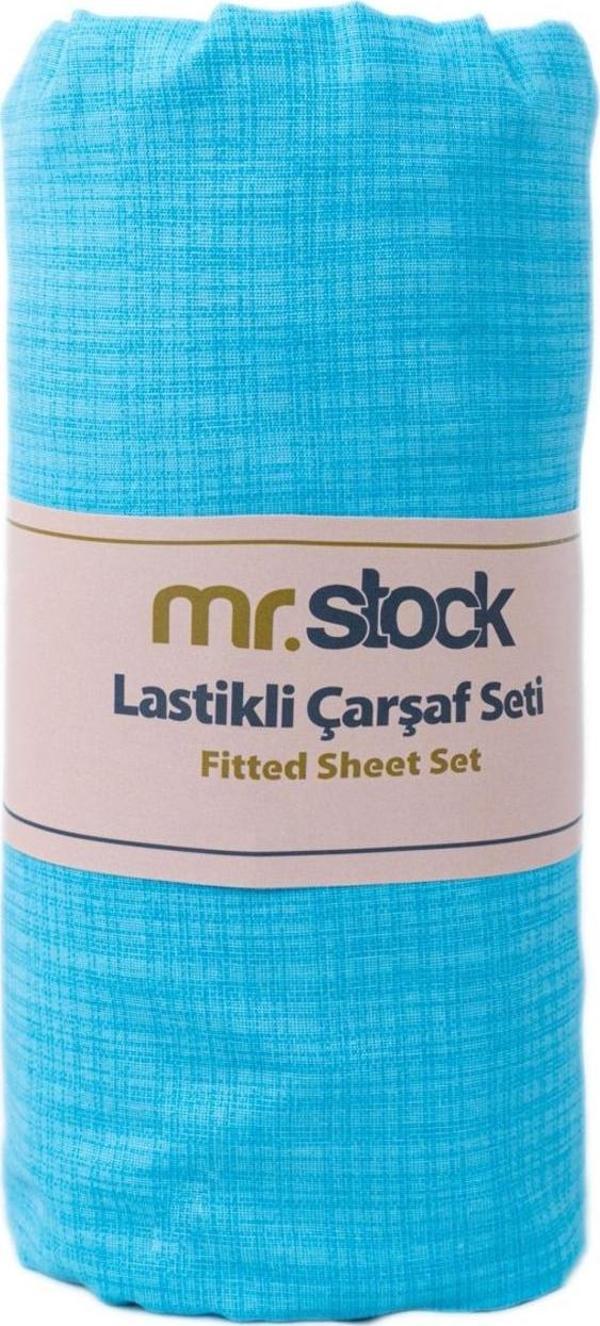 Mr.Stock  Battal Kişilik Lastikli Çarşaf Seti 180x200x30 10278. - Image 1