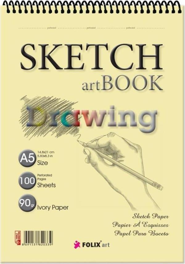 Folix art Sketchbook Ivory 100 Yp. 90 Gr. A5 Çizim Ve Eskiz Defteri DR.00823 - Image 1