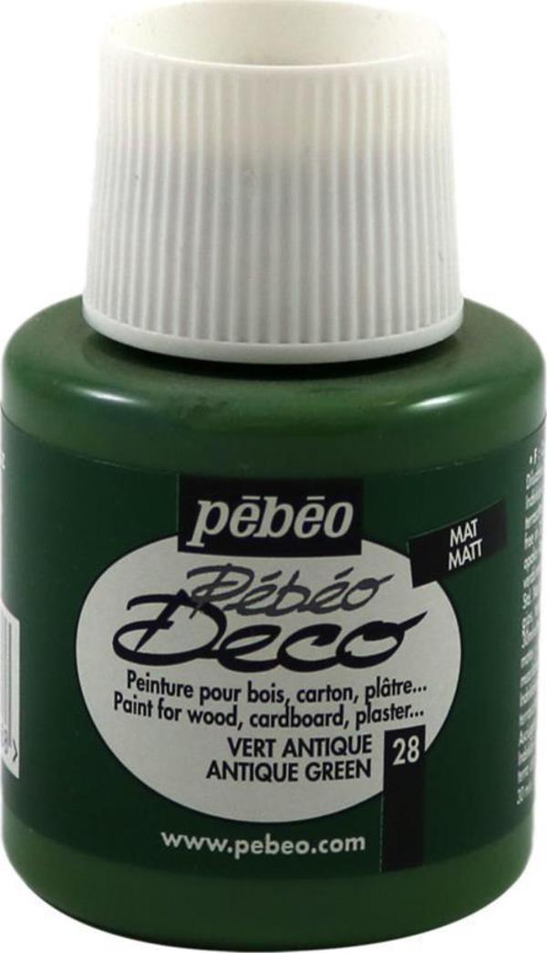 Pebeo Deco Mat Ahşap Boyası 110ML Şişe Antik Yeşil - Image 1