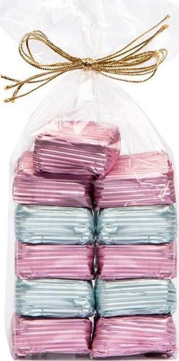 Melodi Yaldızlı Fındık  Üzüm Sütlü Çikolata Pembe - Mavi 500 gr - Image 1