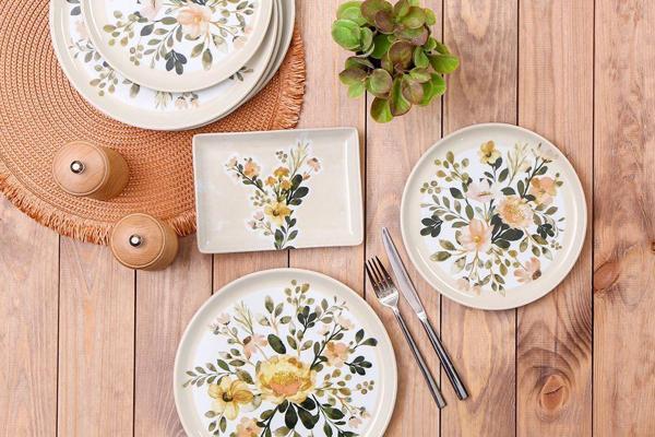 Porland Floral 18 Parça 6 Kişilik İkram ve Kahvaltı Takımı 04POR035188 - Image 1