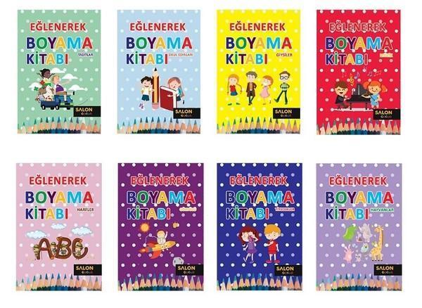 Eğlenerek Boyama Seti-8 Kitap Takım - Salon Yayınları - Image 1