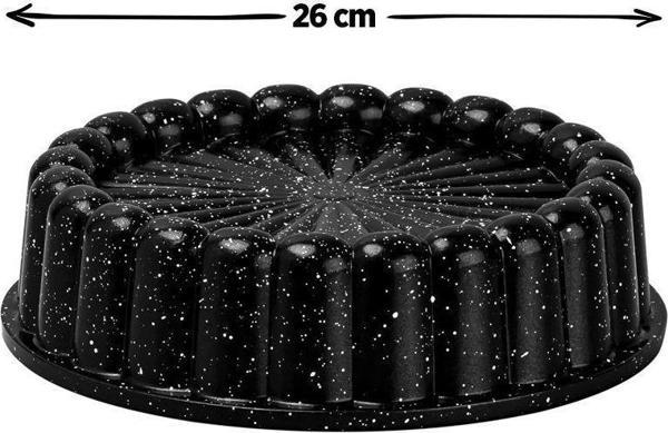 Taç Granit Döküm Tart Kalıbı Siyah 26 cm Tac-6569 - Image 1