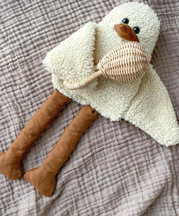 Çocuk Bebek Uyku Arkadaşı Duffy Ördek- Peluş Ördek, Uzun Bacak Kuş - Image 1